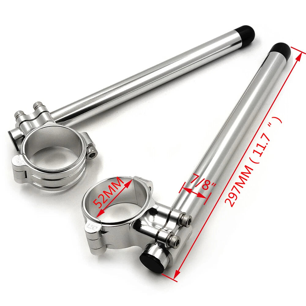 2X Fork Tube Clip & Handlebar for Ducati Monster 620 696 S4RS S4R S (2001–2014)
