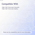Inner Roof Weatherstrip Channel Replacement Set for Chevrolet Chevelle (1966–1967)