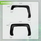 Set of 4 Pocket Style Fender Flares for Chevy Silverado 2500HD 3500HD (2014–2018)