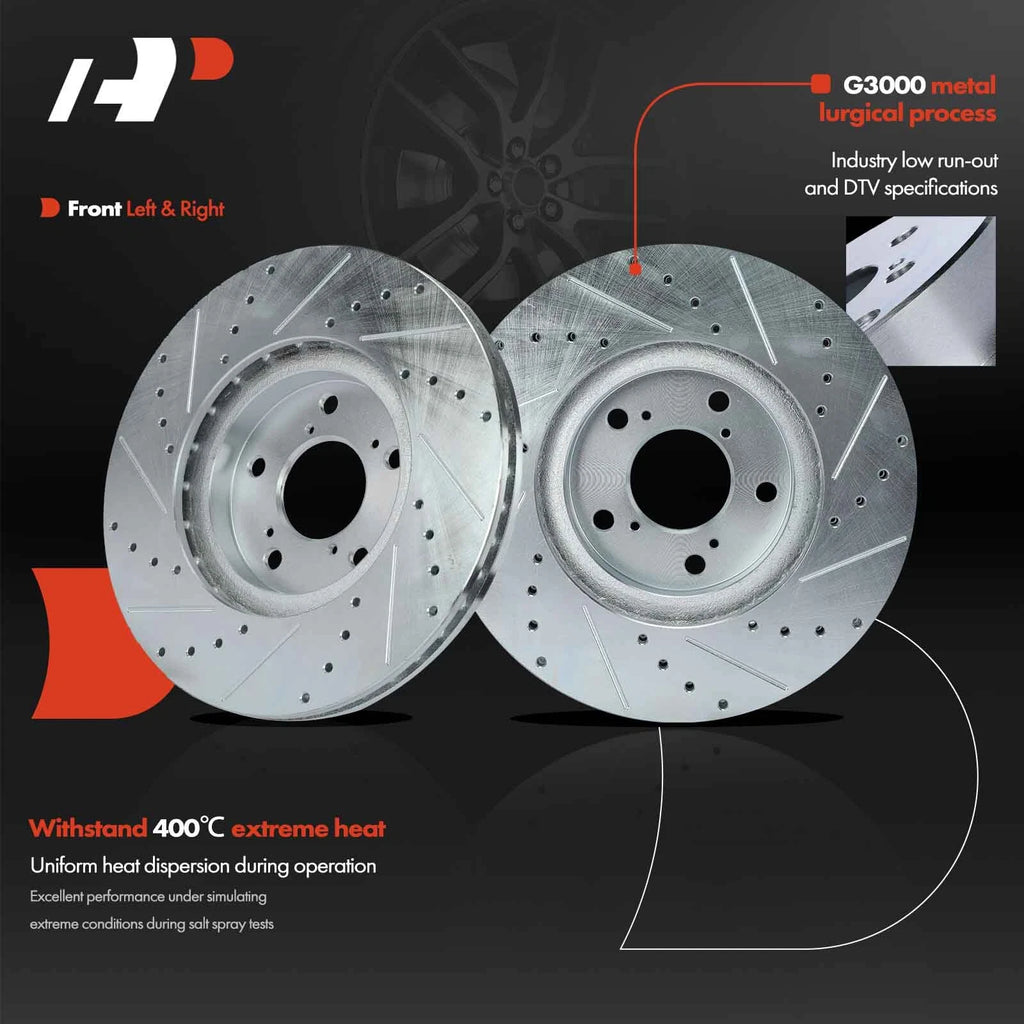 Front Drilled Rotors for Honda Ridgeline (2006-2014)