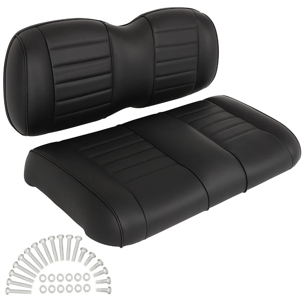 Set of 2 Black Front Cushions for E-Z-GO TXT (2000–2023)