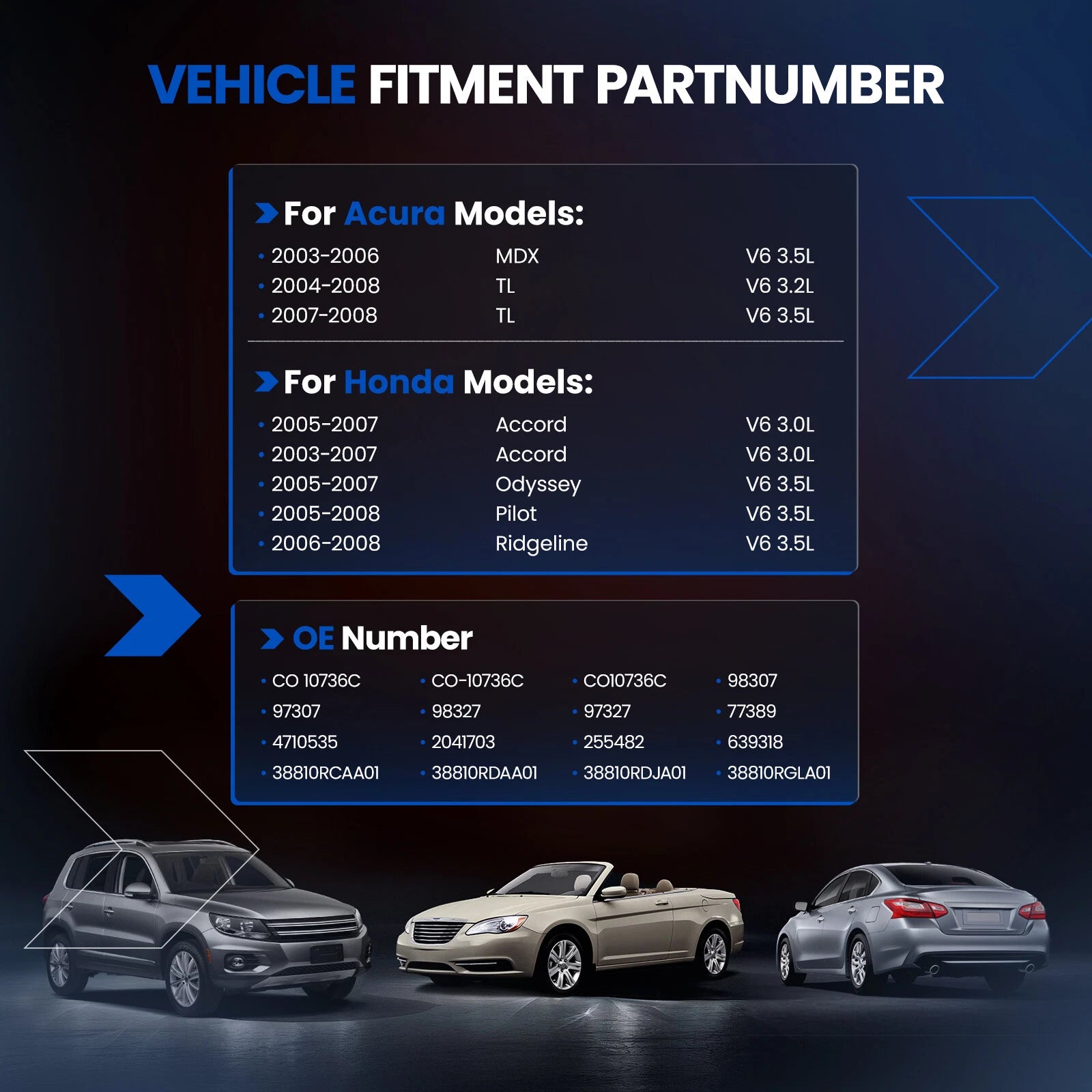 A/C Compressor CO 10736C for Acura MDX TL Honda Accord Odyssey Pilot (2003–2008)