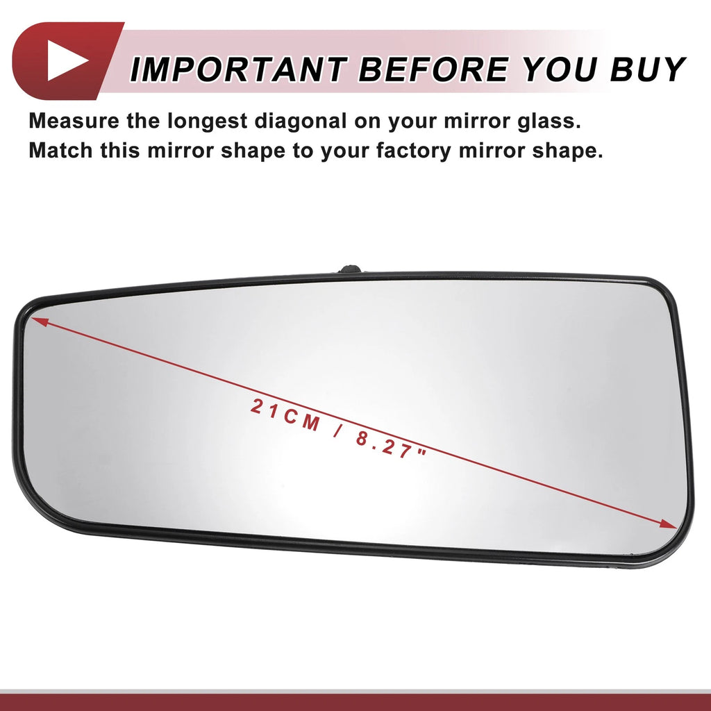 Heated Left Driver Side Tow Mirror Glass for Ford F150 