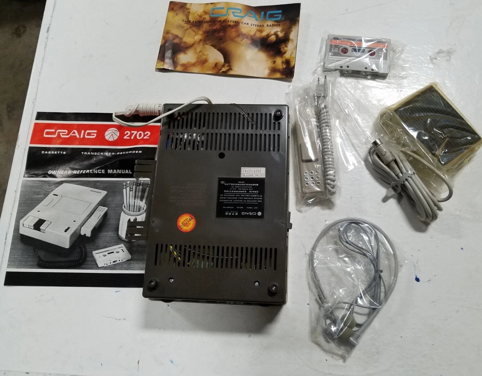 Transcriber Recorder Kit for Craig 2702