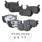 Set of 4 NAO Brake Pads for Mazda 626 (1998–2002)