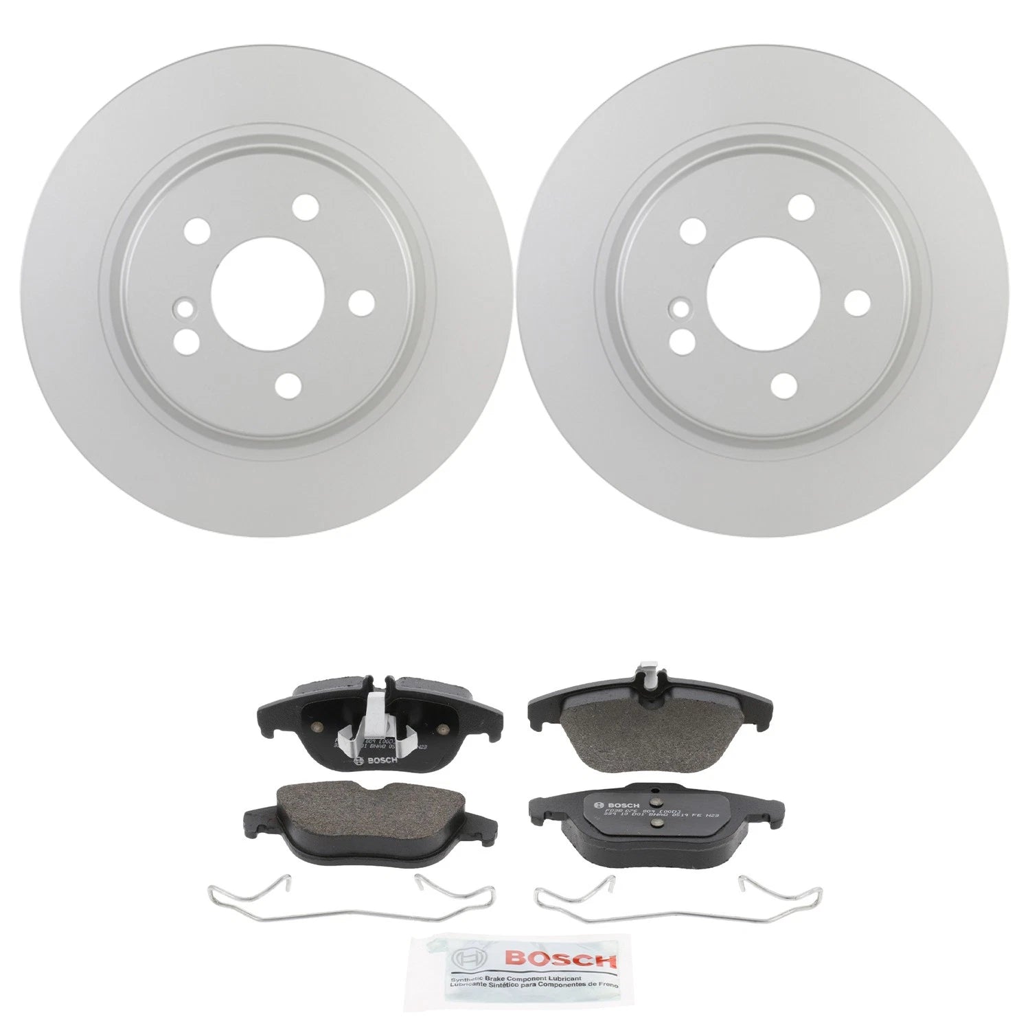 Bosch Rear Disc Brake Rotors & Semi-Met Brake Pads Kit for C207 E350 E400 E550 (2010–2016)