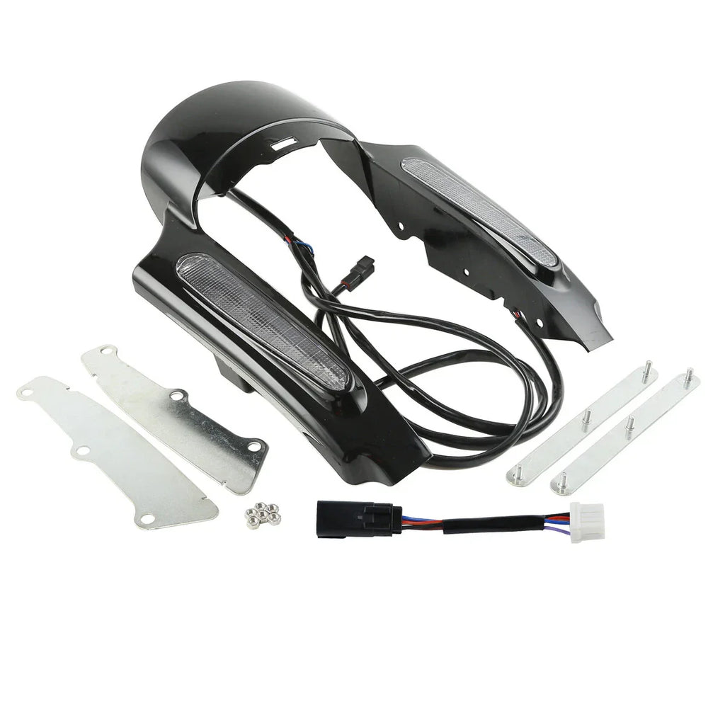 Black Rear Fender Fascia Set for Harley Road Glide Touring (2009-2013)