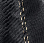 Console Lid Armrest Cover for Cadillac XTS (2013–2019) Carbon Fiber Beige Stitch