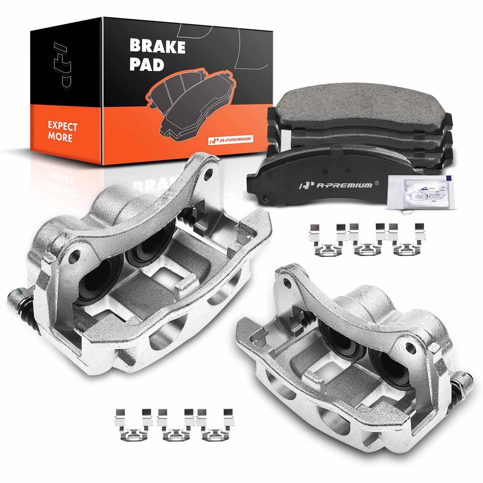 6x Front Brake Calipers & Ceramic Pads for Ford Ranger Explorer (2011–2021)