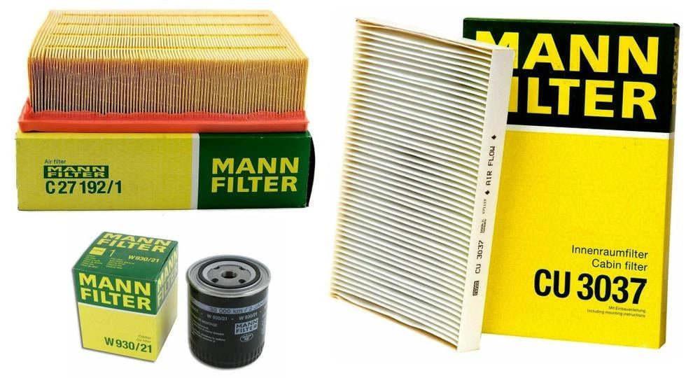 Mann Oil Air Paper Cabin Filter Service Kit for Audi A4 Quattro (2002–2005)