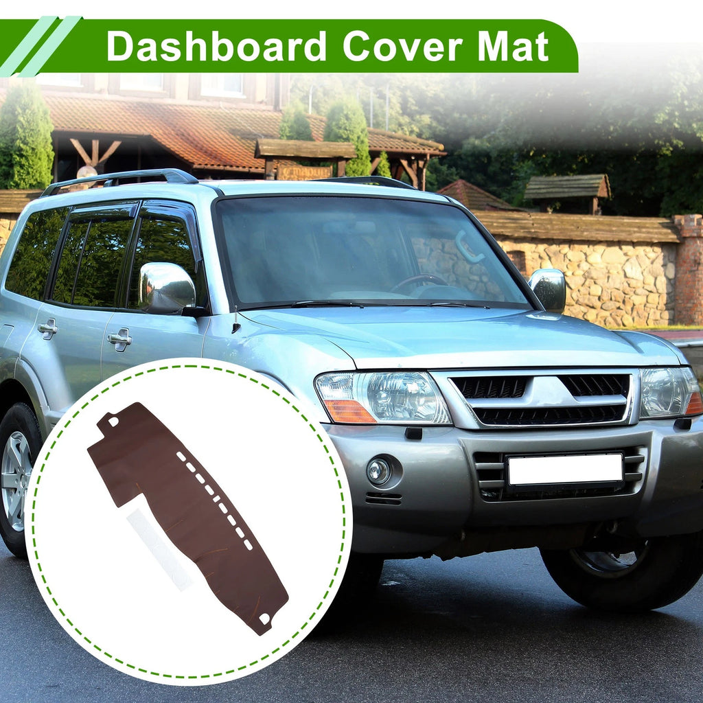 Dashboard Cover for Mitsubishi Pajero (2008–2016) Dash Mat Carpet Brown