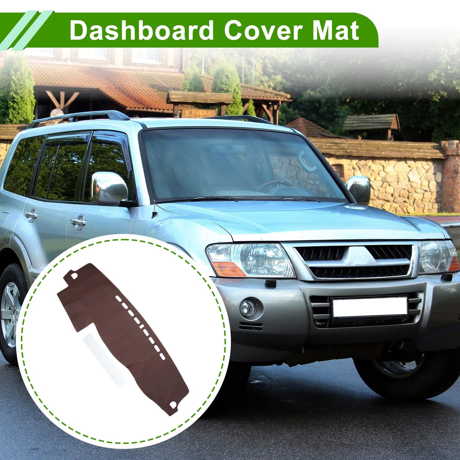 Dashboard Cover for Mitsubishi Pajero (2008–2016) Dash Mat Carpet Brown