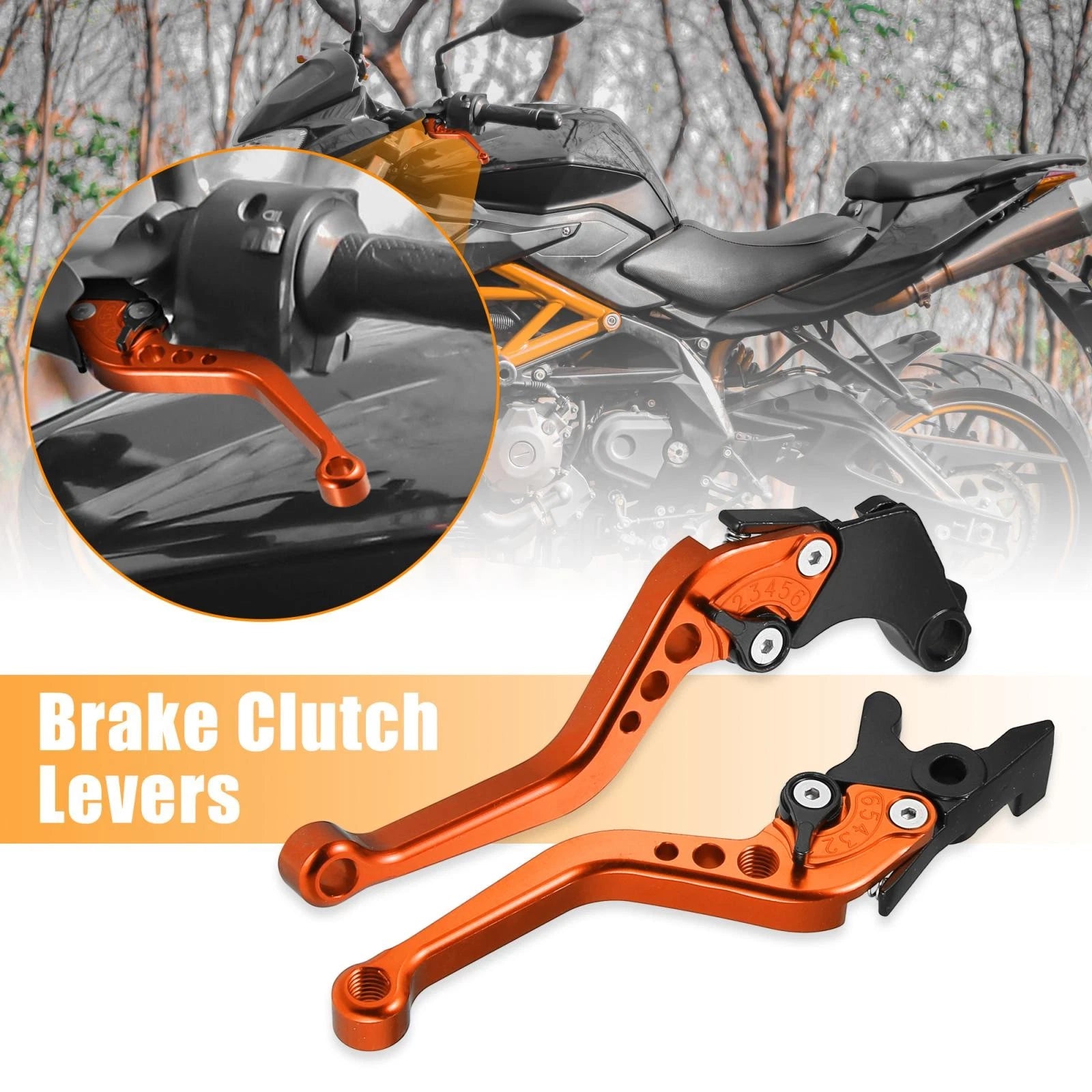 Brake Clutch Lever Set for Honda CBR300R (2014–2019) Orange Aluminum Alloy