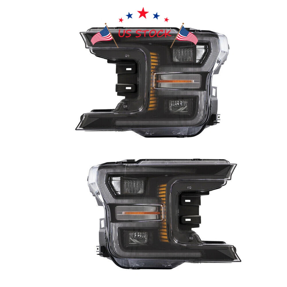 2X LED Blackout Headlights for Ford F-150 (2018–2019)