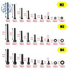Set of 1260 M2/M3/M4 Screws for Automotive Applications