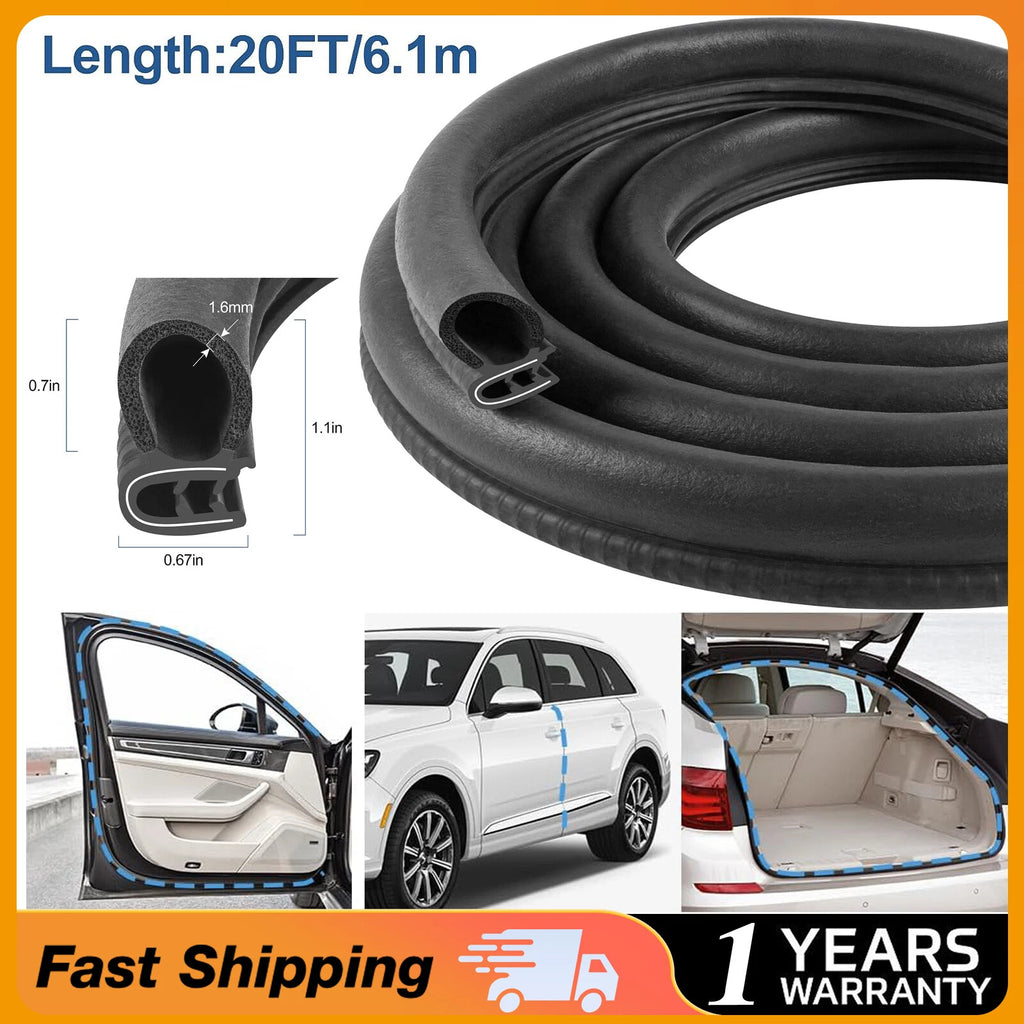 20Ft Rubber Door Weather Stripping for Car (Universal Fit)