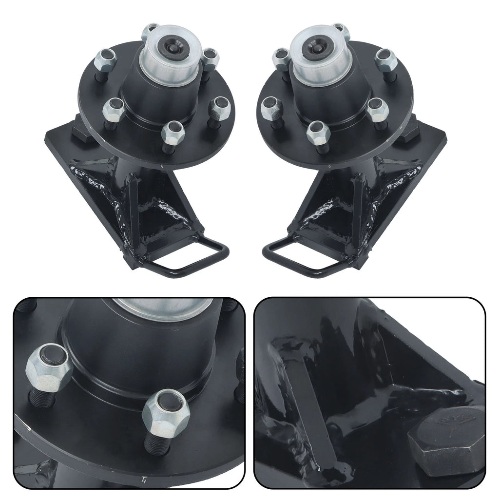 Set of 6 Lug Shipping Container Wheels and Bolt-On Spindle Kit