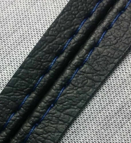 Leather Console Lid Armrest Cover for Buick Regal (2011–2017) Black Blue Stitch