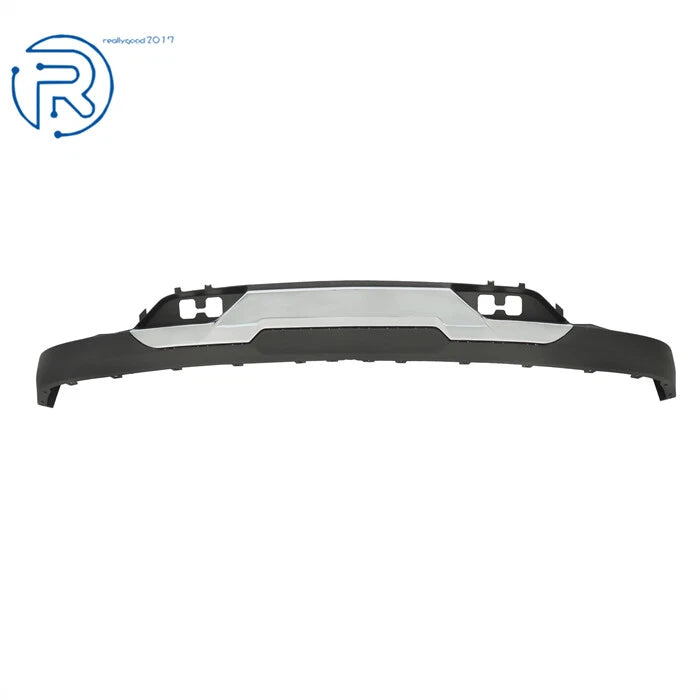 Set of 2 Front Bumper Valance & Chrome Skid Plate for Chevy Silverado 1500 (2016-2018)