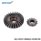 Gear Kit Set for Yamaha F2.5 3MH 3G 3L 3S Outboard (6L5-45560-00, 6L5-45551)