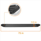 Aluminum Side Step Nerf Bar for VW Atlas (2018–2019) 5.5" Black