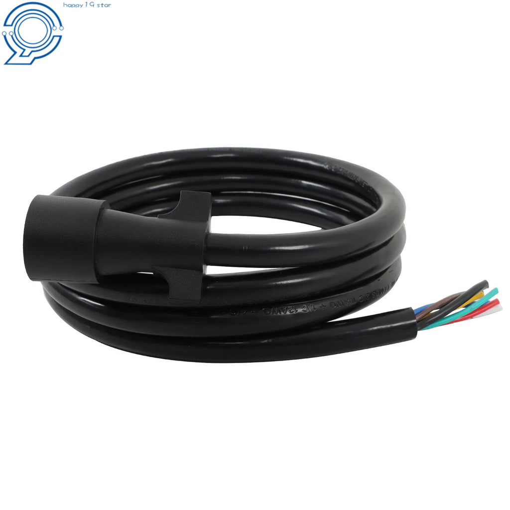 7 Way Plug Inline Trailer Cord for Heavy Duty Trailers (7 Feet)