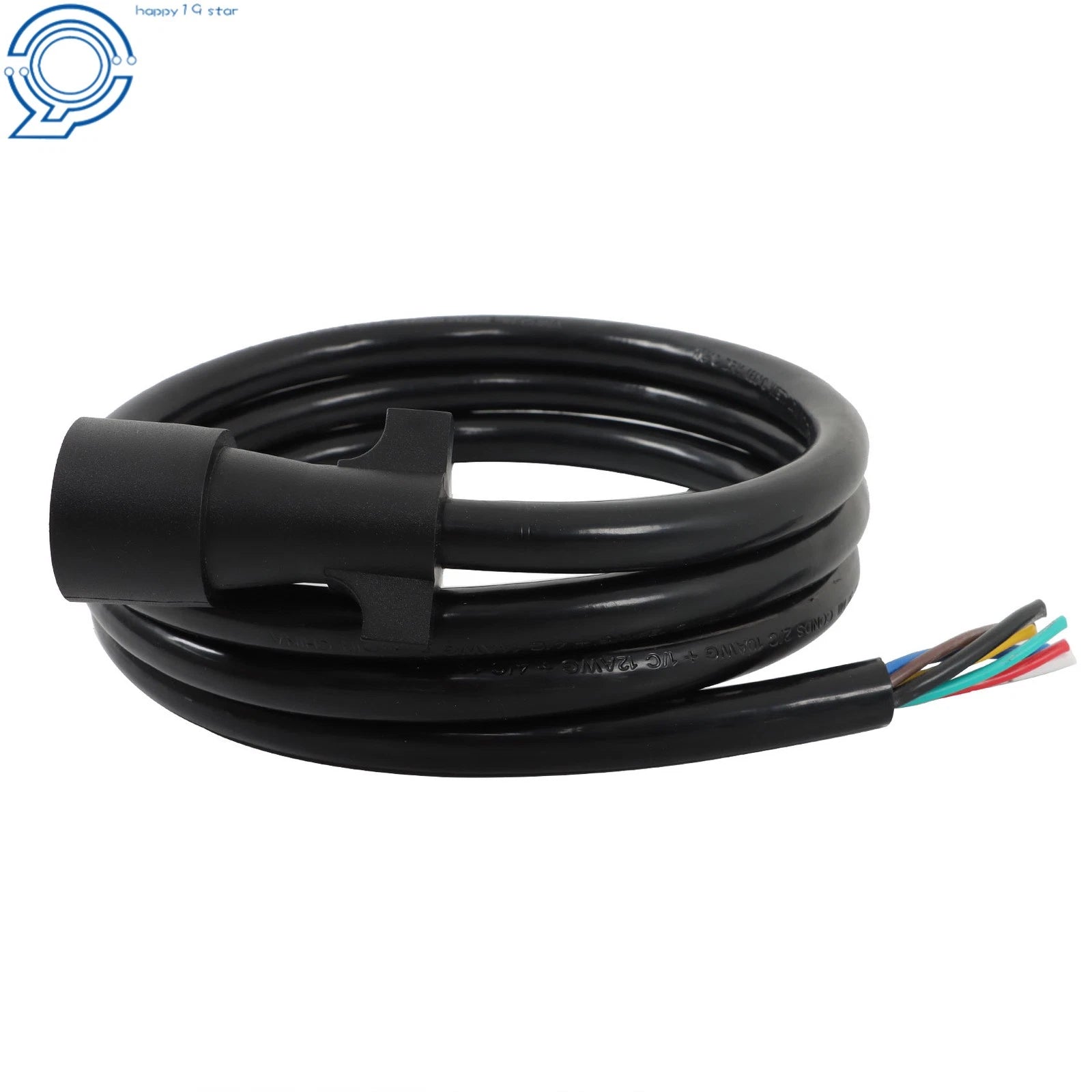 7 Way Plug Inline Trailer Cord for Heavy Duty Trailers (7 Feet)