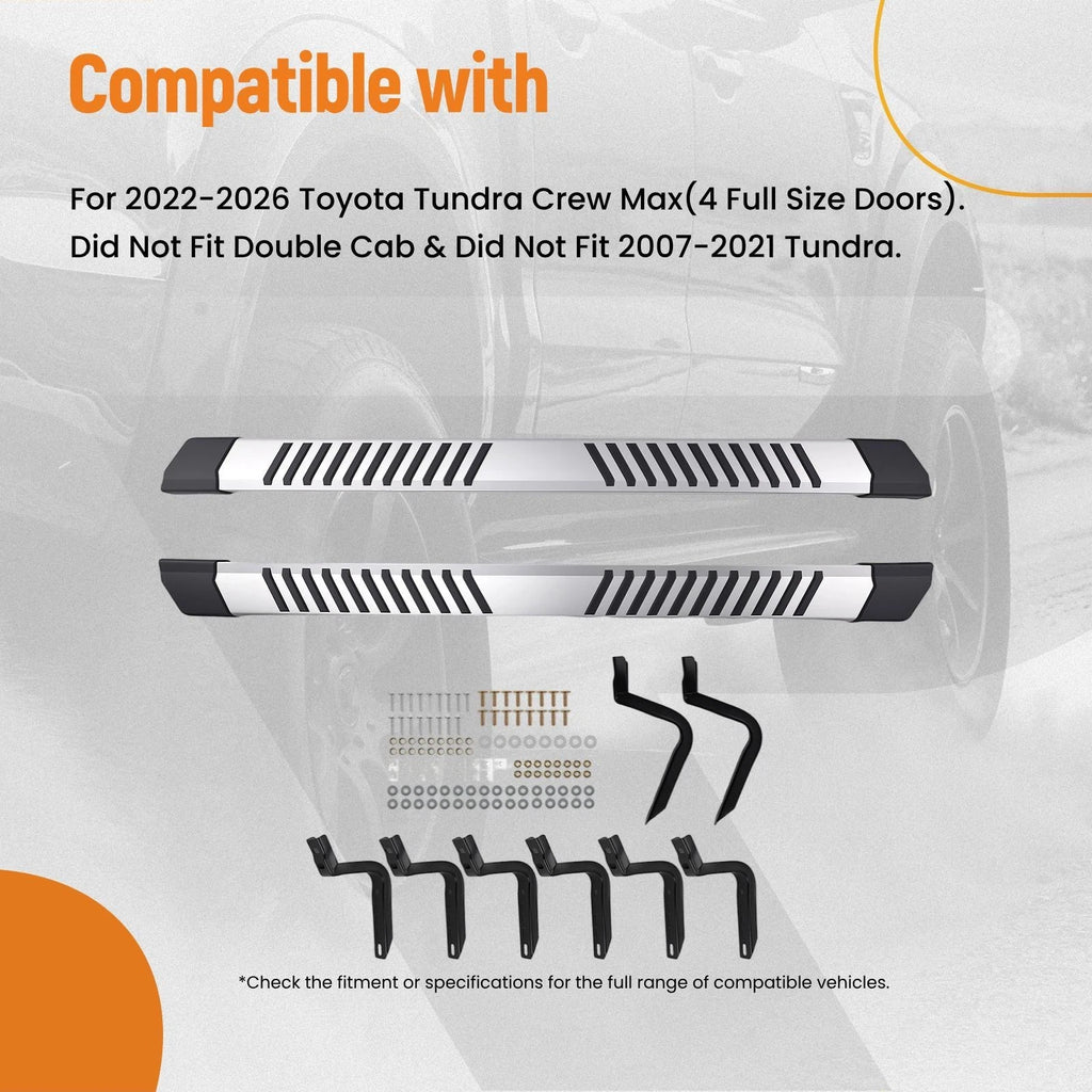 Running Board Side Steps for Toyota Tundra Crew Max (2022–2026)