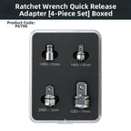 Set of 3 Hex Socket Ratchet Adapters 1/4 3/8 1/2 Inch Drive