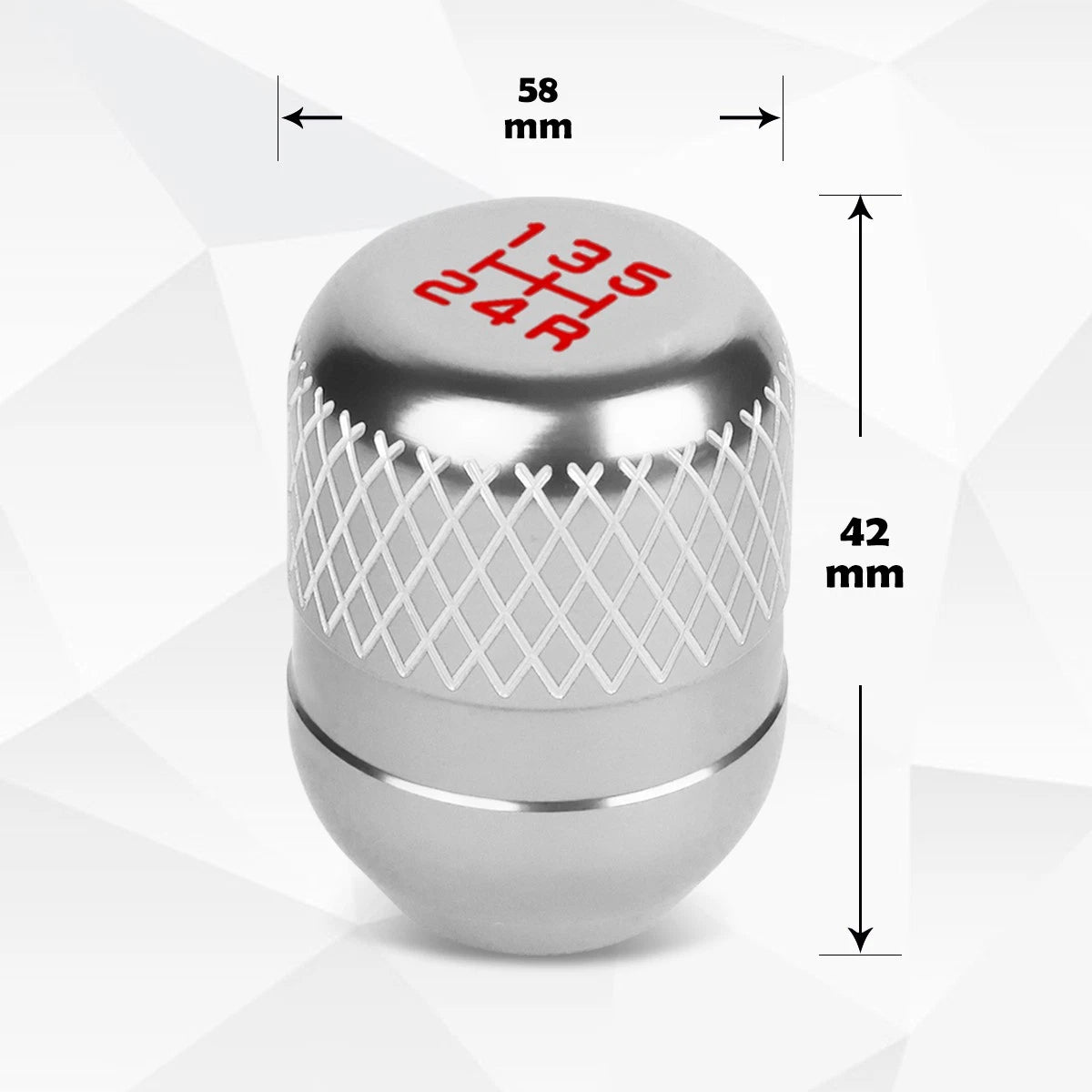 42mm Racing Manual 5-Speed Aluminum Shift Knob for Universal JDM Type-R