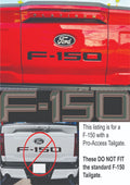 Tailgate Letter Inserts Pro-Access for 2024-2026 Ford F150