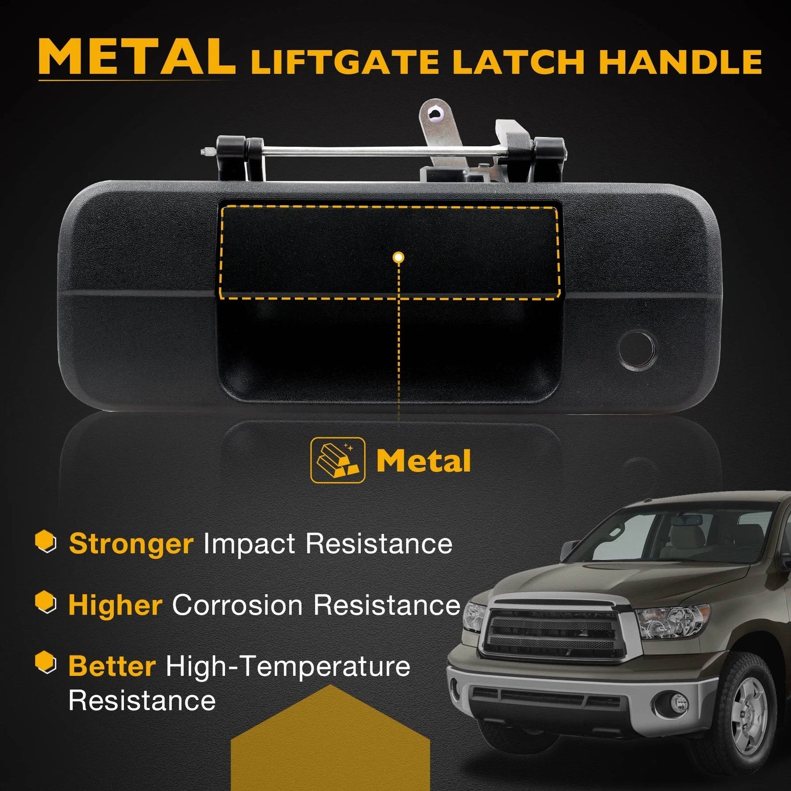 Metal Tailgate Handle Latch with Lock Cylinder for Toyota Tundra (2007-2013)
