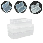1X Small Plastic Clear Storage Box Organizer Case with Lid