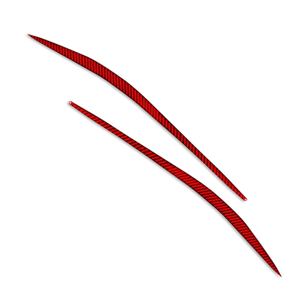 2X Headlight Eyebrow Eyelids Trim for Alfa Romeo Giulia (2015–2024) Carbon Red