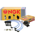NGK Ignition Coil Wires & 4 Spark Plugs Kit for Mazda 626 (1998–2002)