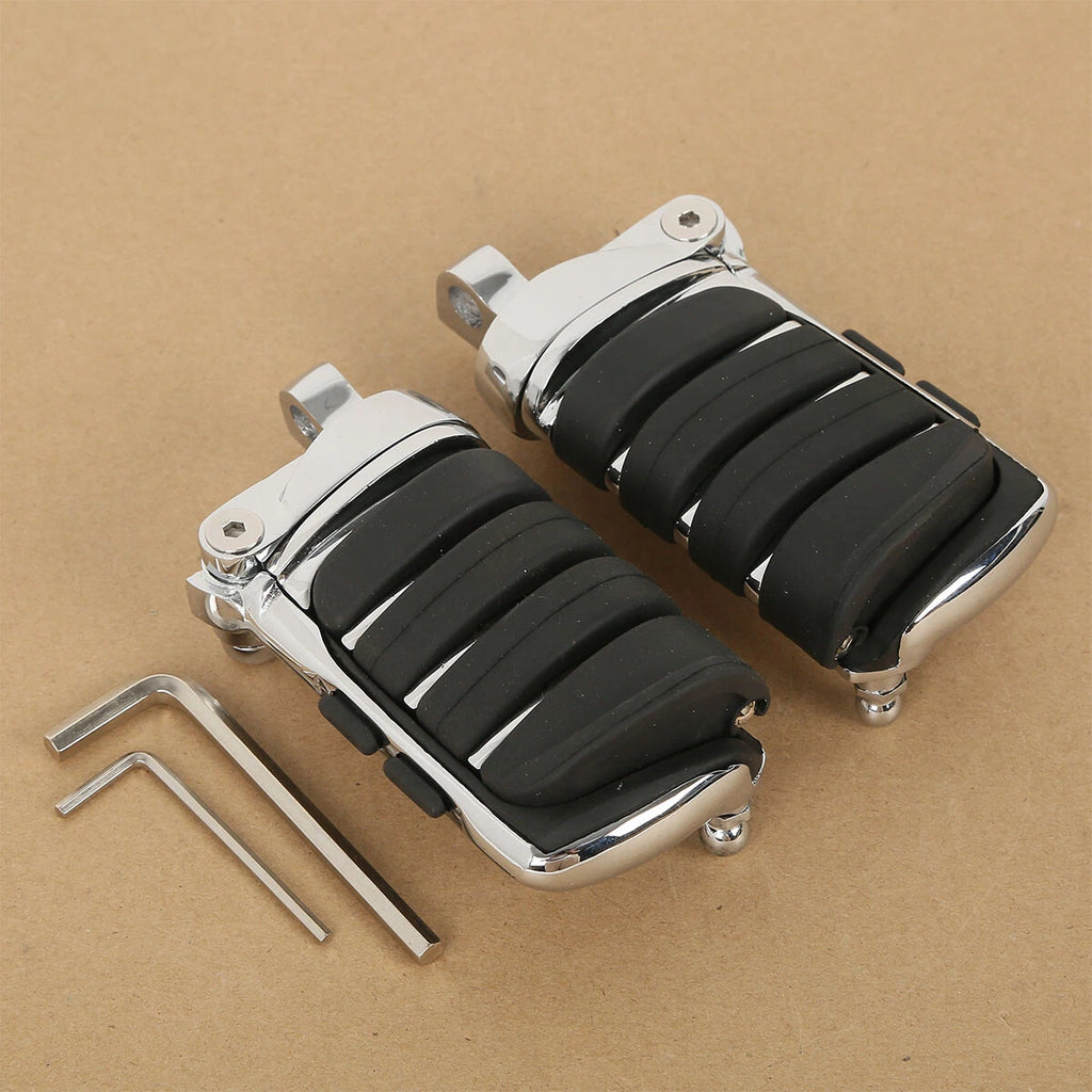 Chrome Switchblade Male Mount Foot Pegs for Harley Touring Softail Sportster