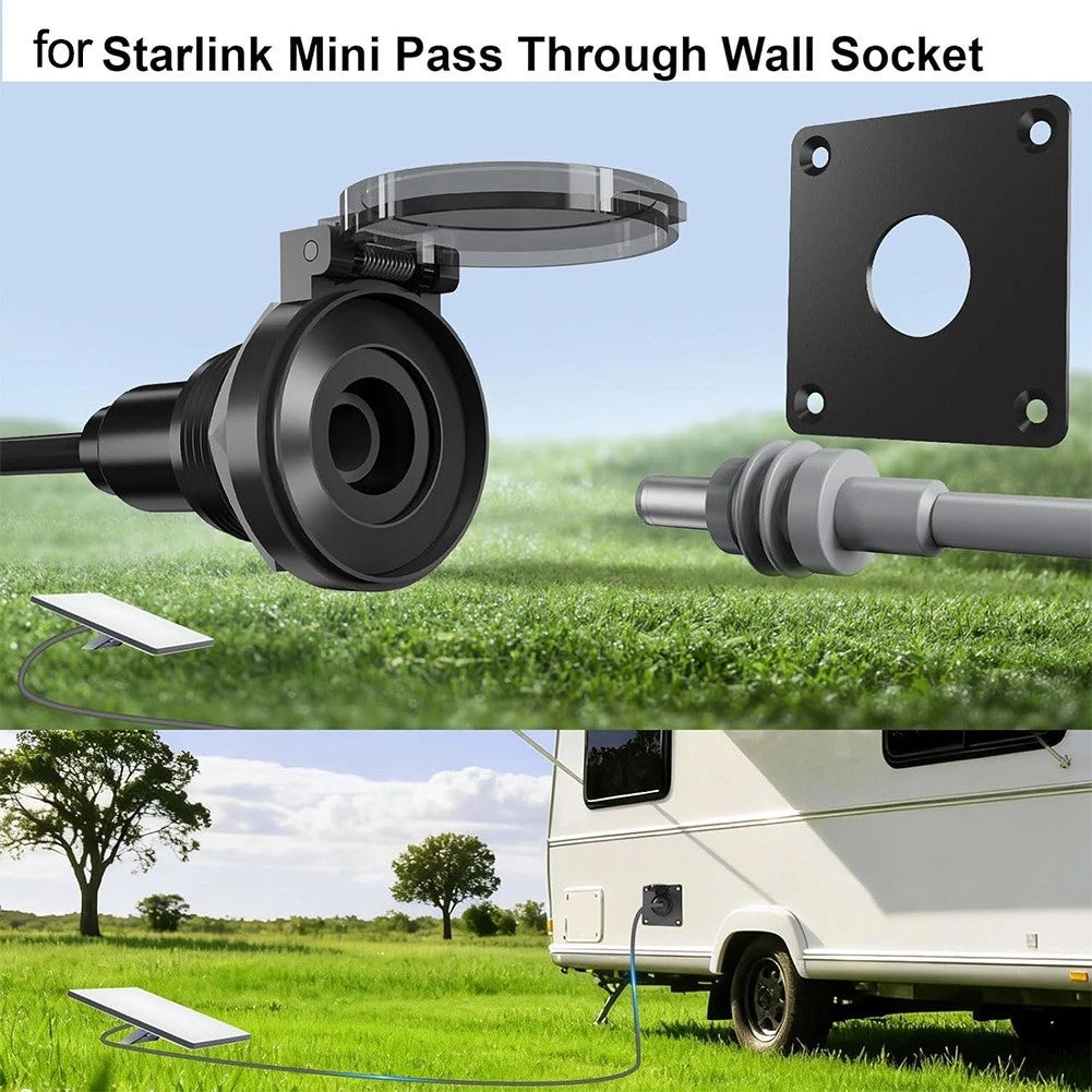 IP67 Waterproof Aluminum Wall Socket for Starlink Mini DC5521 (2023)