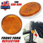 2X Front Fork Reflector Amber for Sur Ron Light Bee X, X260, X160 (2018–2023)