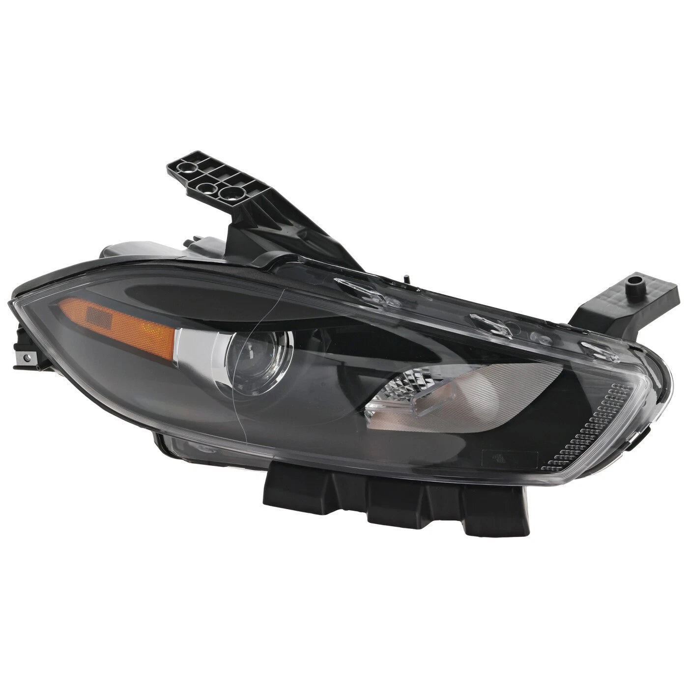 Halogen Headlight for Dodge Dart (2013–2016) w/Black Trim, Passenger Side