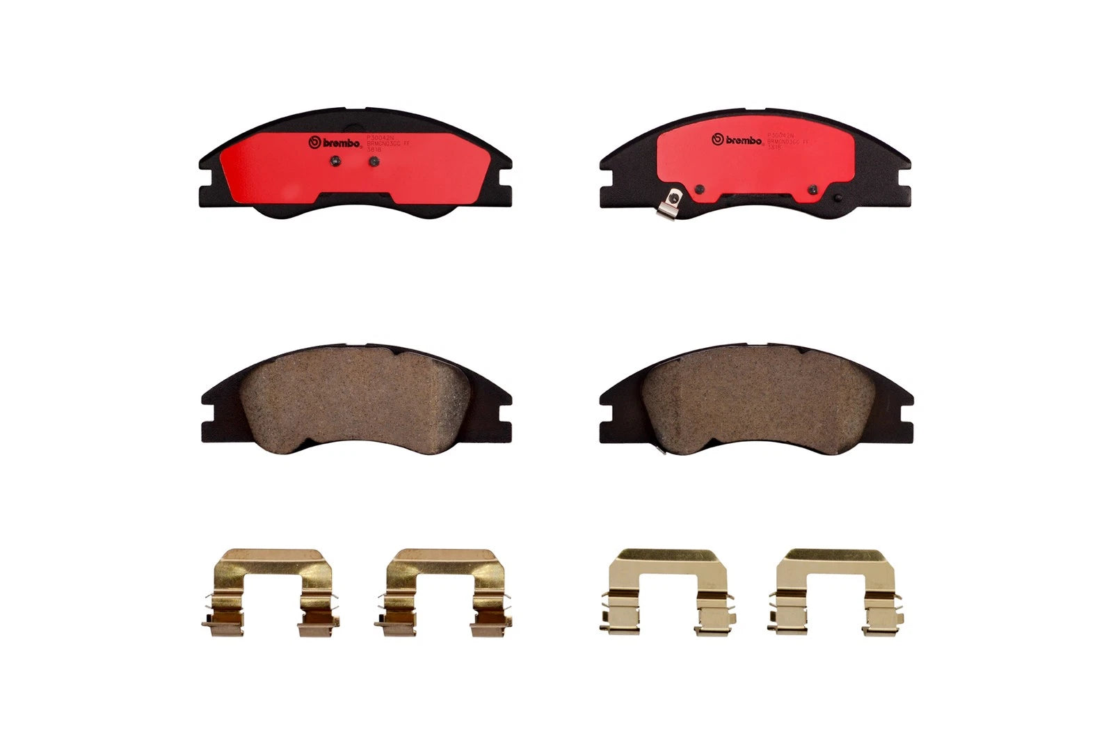 Set of 4 Brembo Front Ceramic Brake Pads for Kia Spectra/Spectra5 (2000–2009)