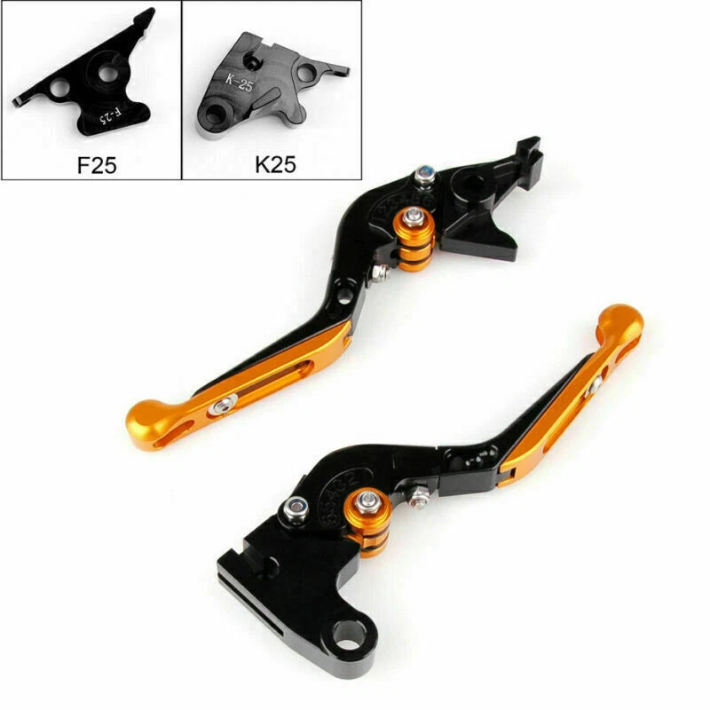 Adjustable Folding Brake Clutch Levers for Kawasaki Ninja 250R (2008–2012) Gold