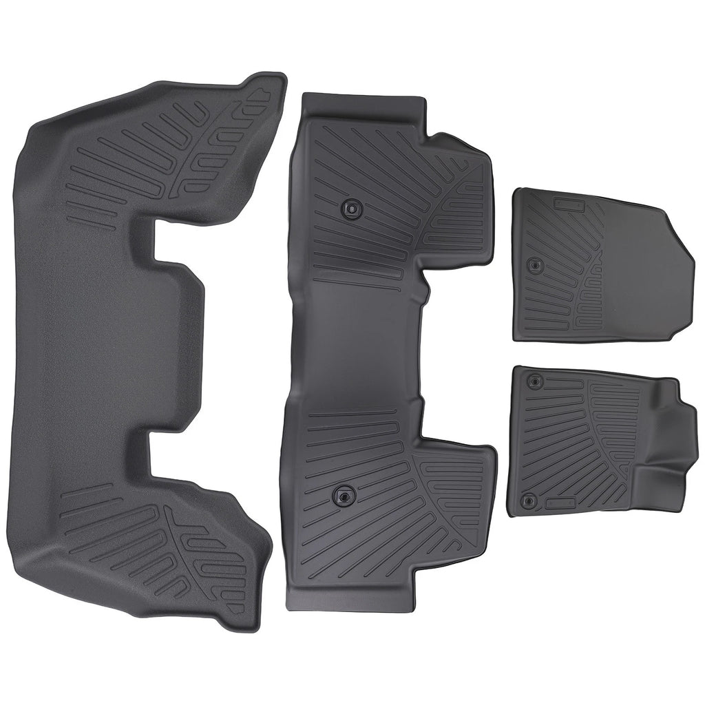 Set of 4 Carpet Floor Mats for Honda Pilot (2023–2025) TPE Waterproof Black