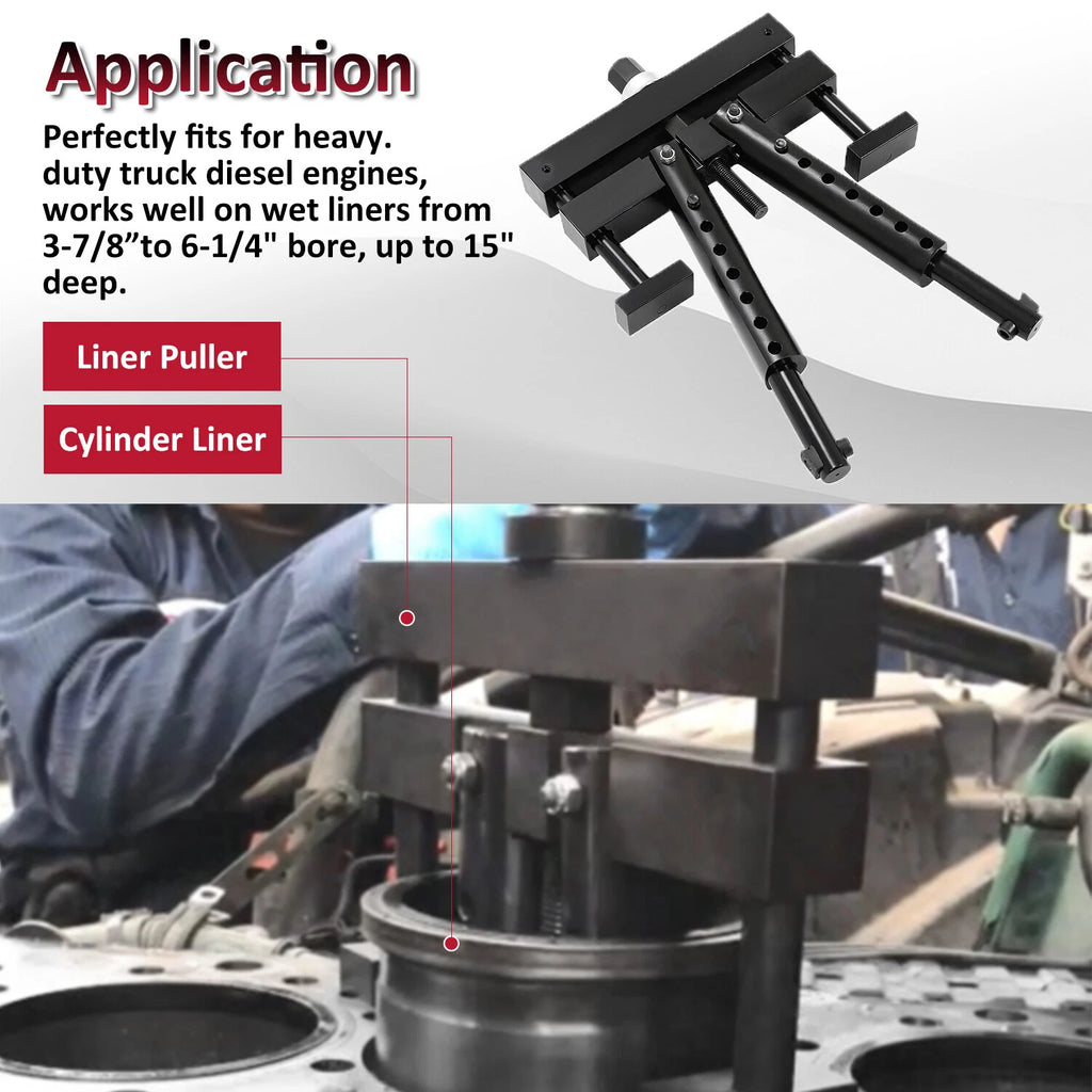 25" Diesel Cylinder Liner Puller Tool for Caterpillar/Cummins/Volvo (#PT-6400-C)