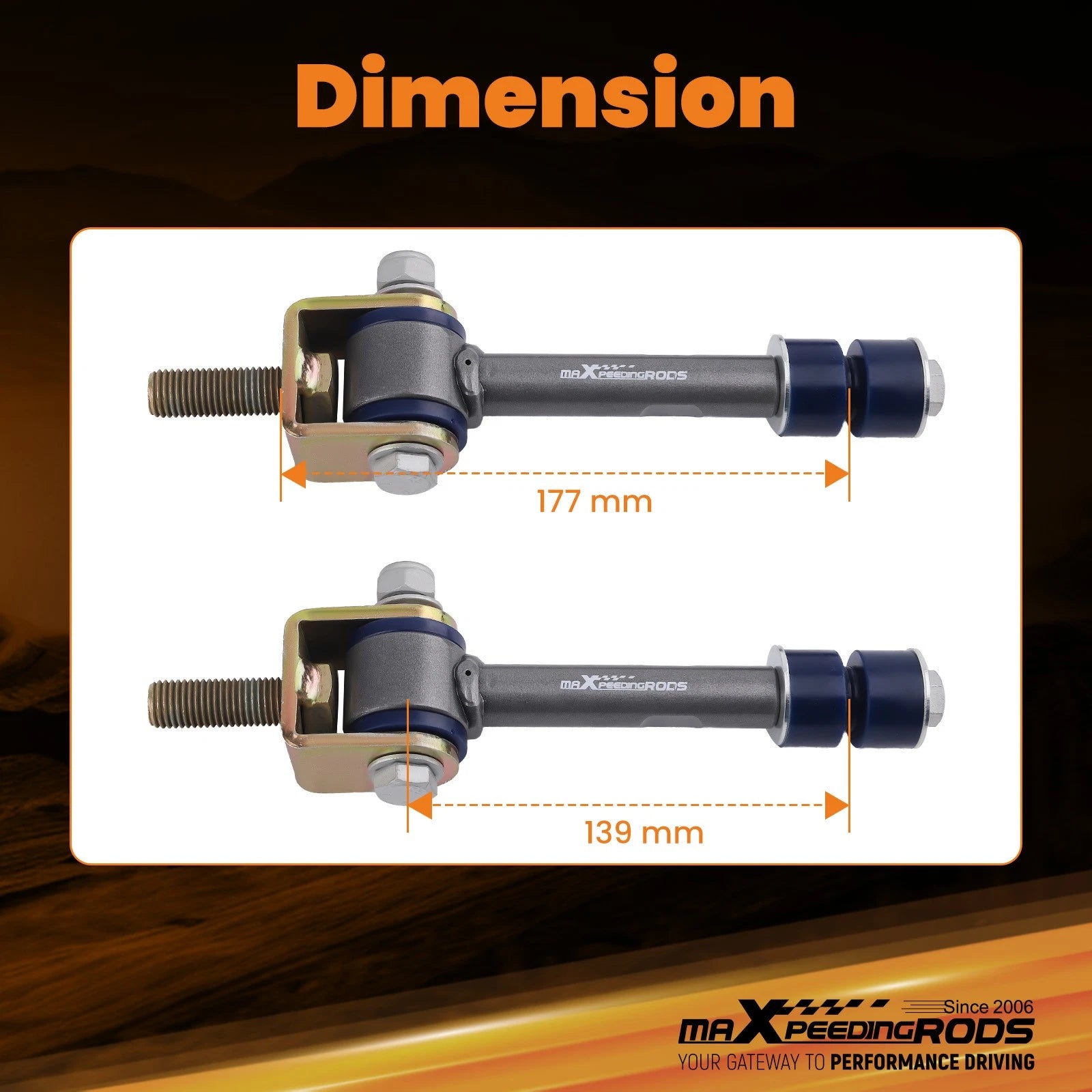 Sway Bar End Links for Sierra Silverado 1500/2500/3500 HD (0-2")