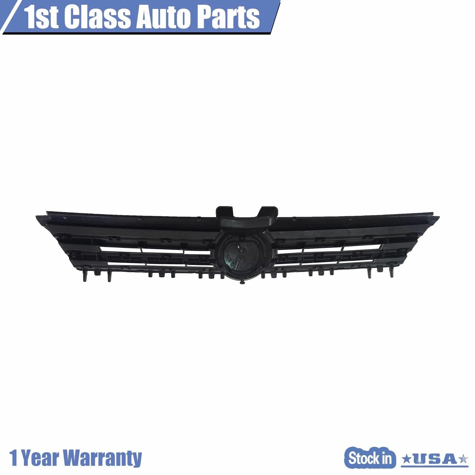 Front Grille for VW Golf/GTI (2015–2016) - Black with Glossy Trim