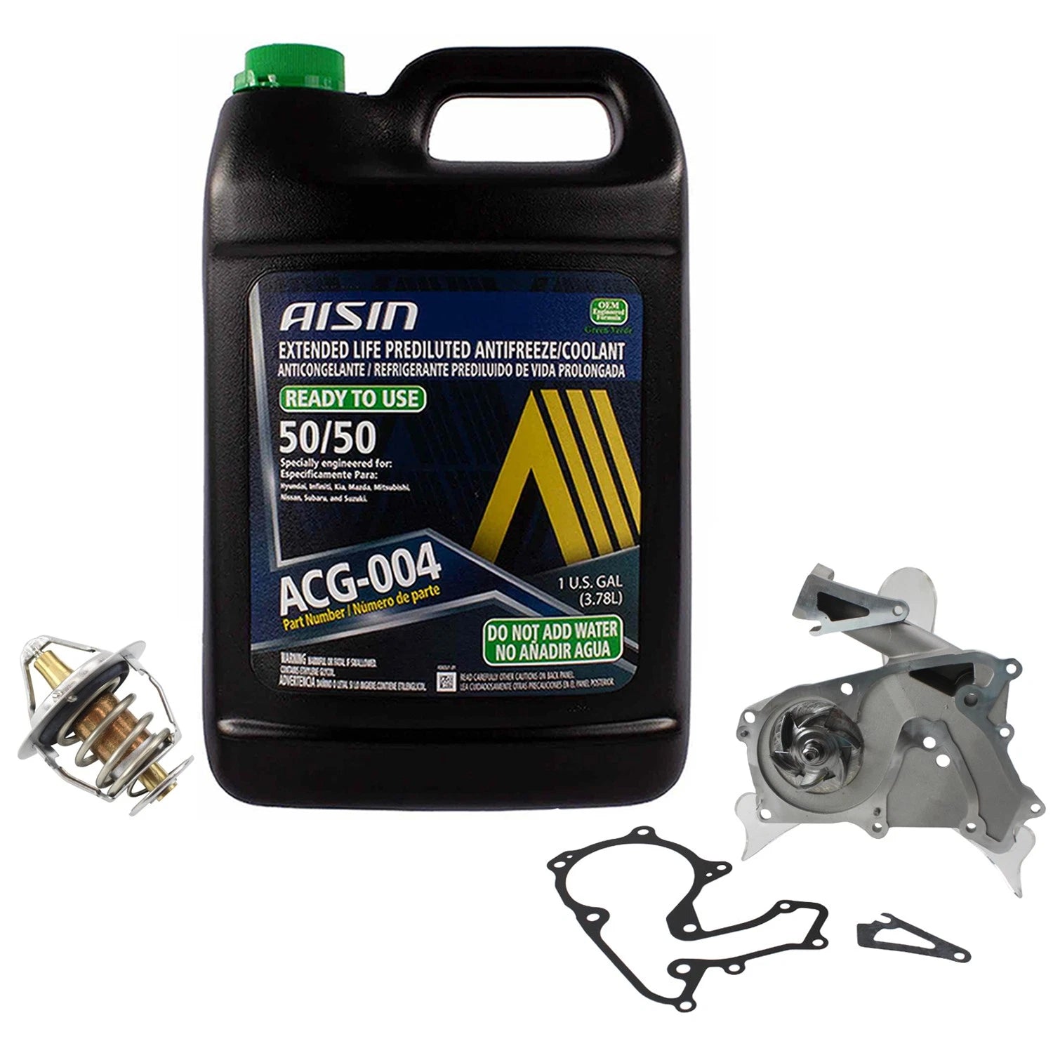 AISIN Water Pump Thermostat Kit for Genesis Coupe 3.8L V6 (2010–2016)