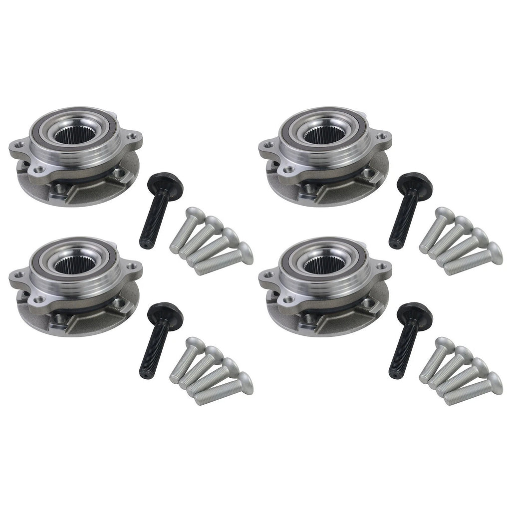 Set of 4 Wheel Hub Bearing Kit for Audi A4 A6 A7 A8 Q5 S5 S6 S7 SQ5 (2008–2018)