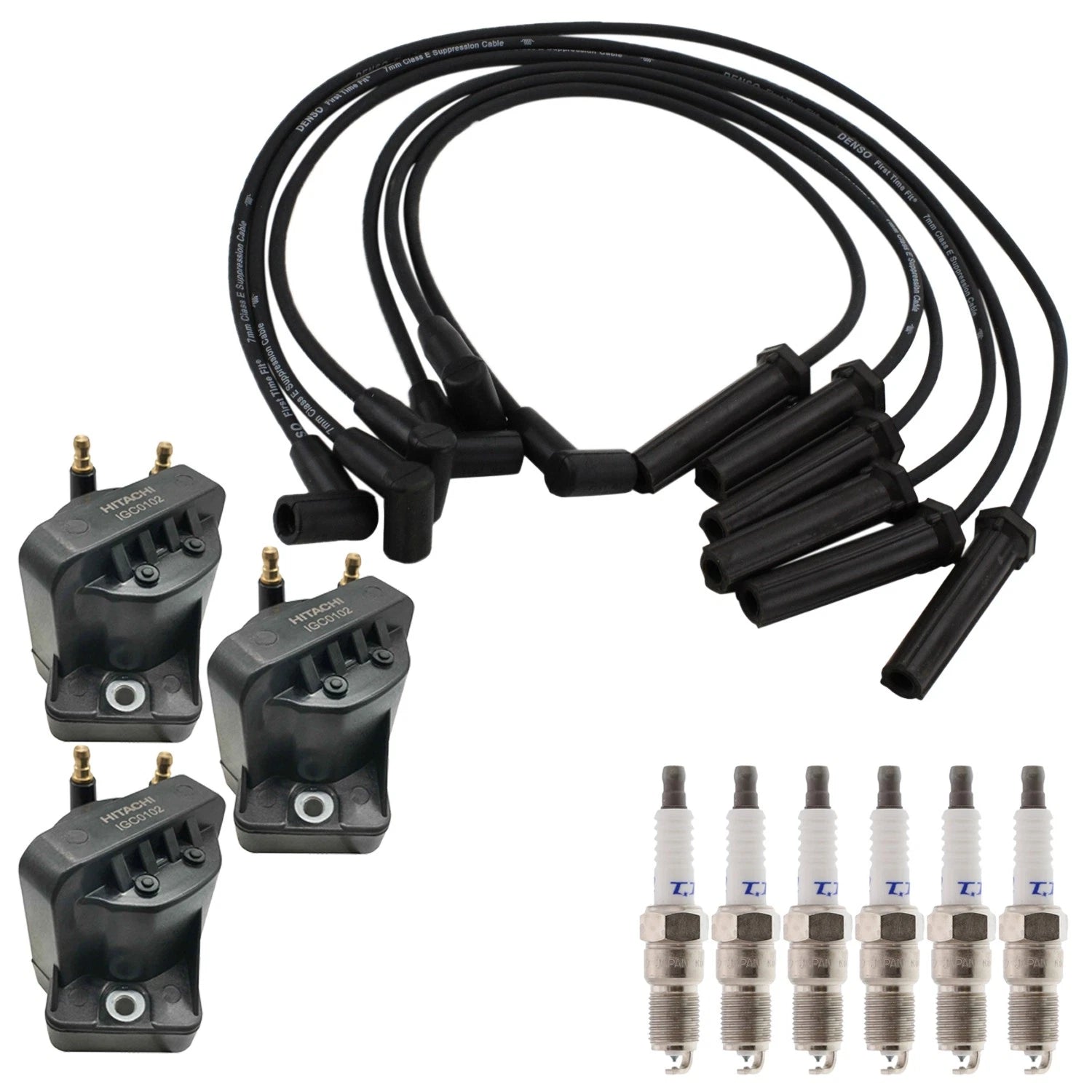 Set of 3 Ignition Coils & 6 Spark Plugs for Alero (2000–2004)