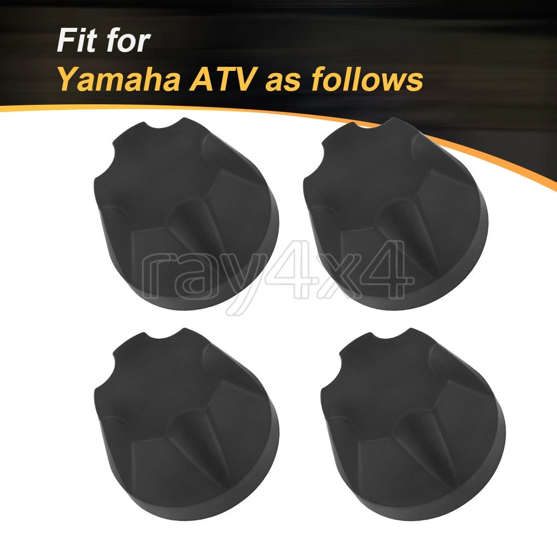 Set of 4 Wheel Caps for Yamaha YFM200 YFM225 YFM250 YFM350ER (1985–1995)