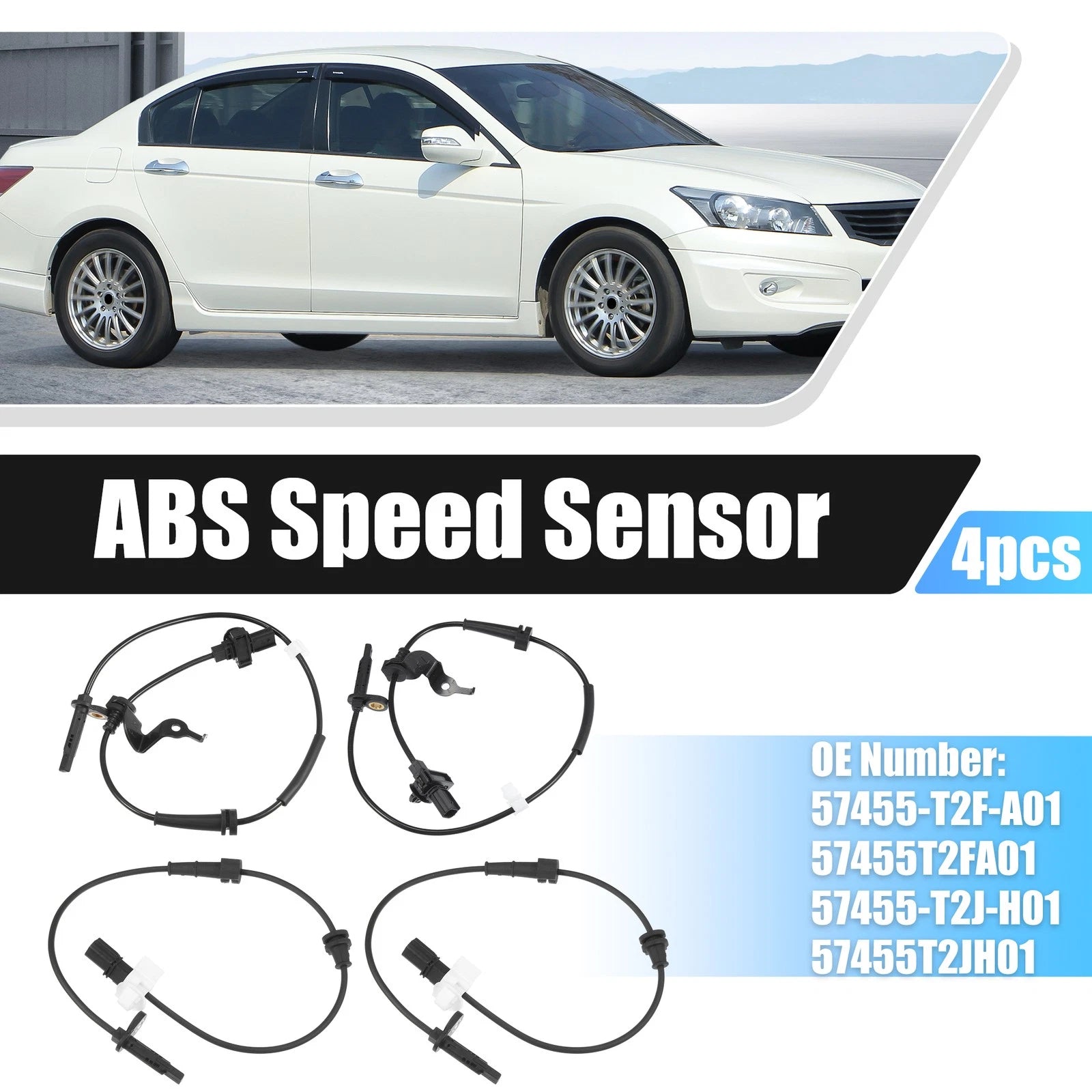 Set of 4 ABS Wheel Speed Sensors for Acura TLX (2015–2020)